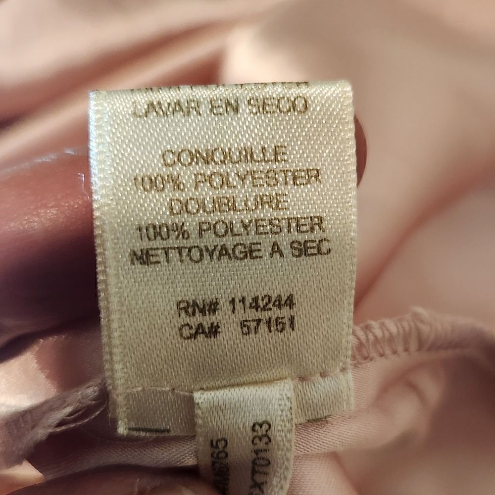 Eliza J New York Blush Chiffon Bridesmaid Dress Size 4 - Picture 9 of 14